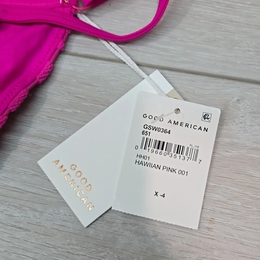 NWT Good American Women Hawiian Pink bottom Swim sz 4/XL